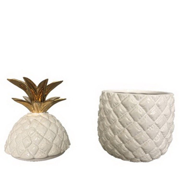 Comfy Hour Farmhouse Collection 9" Pineapple Candy, Cookie Storage Jar