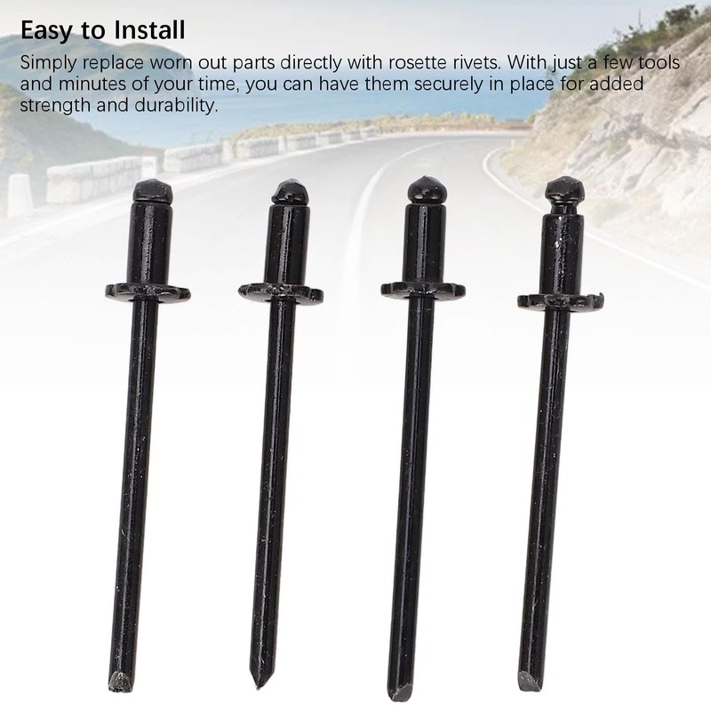 Sonew 4PCS Rosette Dash Pop Rivet, Aluminum Rosette Rivets High