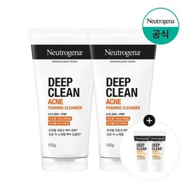 딥클린 아크네 포밍 클렌저 150g x2 +증)젠틀 포밍 클렌저 10g x2 Deep Clean Acne Foaming Cleanser 150g x2 + Bonus) Gentle Foaming Cleanser 10g x2