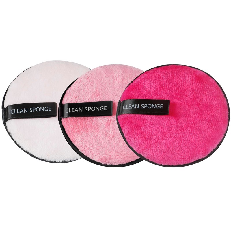 TRIXES Reusable Microfibre Make-Up Pads 3 Pack - Pink -
