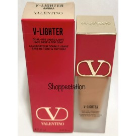 Valentino V-LIGHTER Dual Use Liquid Light Face Base & Top Coat Shade AMBRA