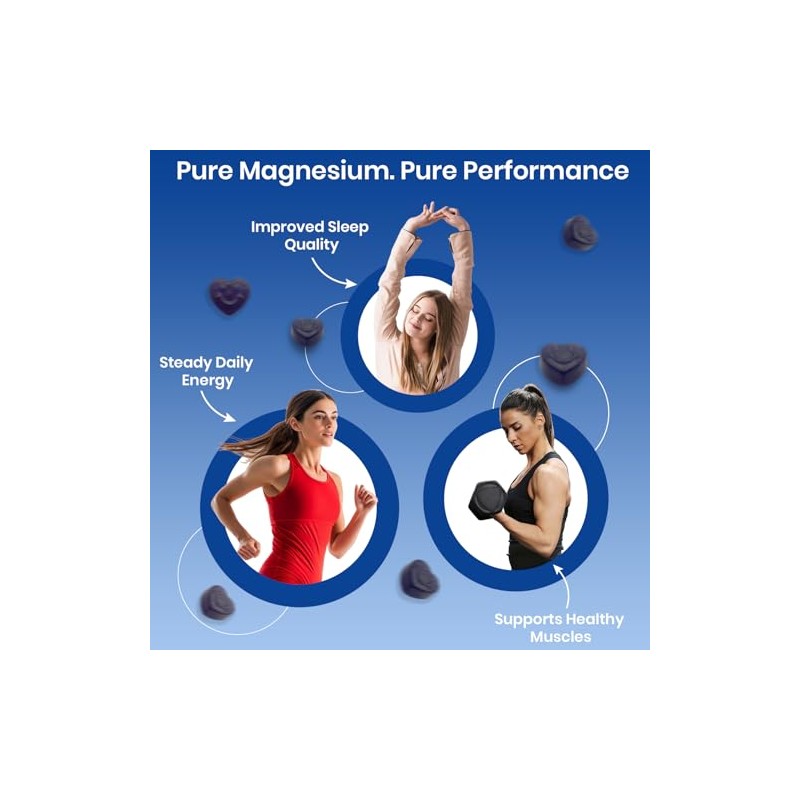 Magnesium Gummies, (90 Gummy), Magnesium Citrate, Natural Grape Flavour, Vegan,