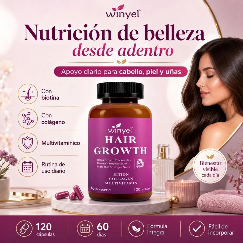 Biotina Con Colágeno Para Cabello Uñas Y Piel 120 Caps