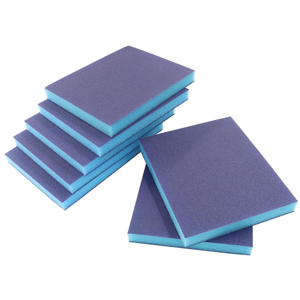 Aoserge 16 Pack Sanding Sponge, 220 Grit Washable and Reusable