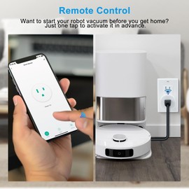 Greencycle Smart Wireless Remote Control Outlet Plug,WiFi Outlets for Household,On Off Smart Outlets Switch Compatible with Tuya,Alexa and Google Assistant,Timer Outlet,No Wiring,White,3PK