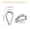 sourcing map Wire Rope Cable Thimble Kit for 2mm Dia