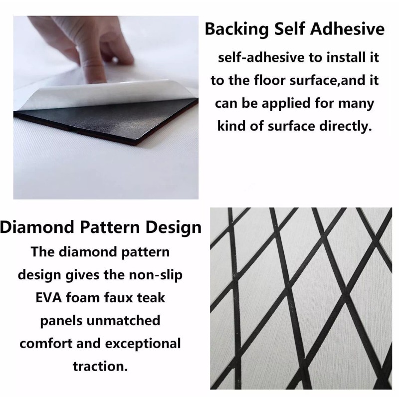 EvaSports 94.5" EVA Foam Boat Flooring Marine Floor Mat Cooler