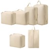 Beige suitcase organiser, packing cubes compression, packing cubes, packing cubes