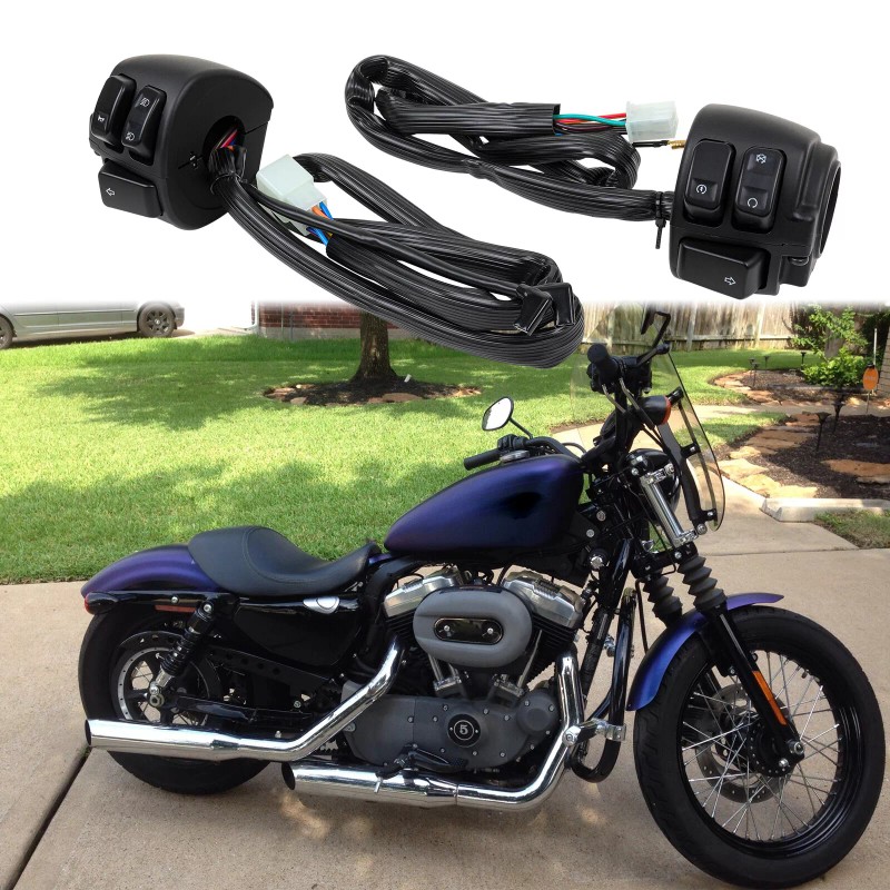 Dreamizer 1"25mm Motorcycle Handlebar Control Switch With Wiring Harness For