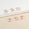 Cangall Rose Gold Silver Earrings for Women, 3 Pairs 925