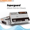 Superguard Strong Nitrile Gloves - Disposable Black Gloves Heavy Duty