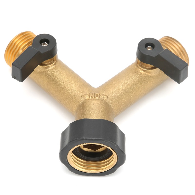 G3/4 Female Thread Connector Brass Ball Valve Hose 3‑Way Connector