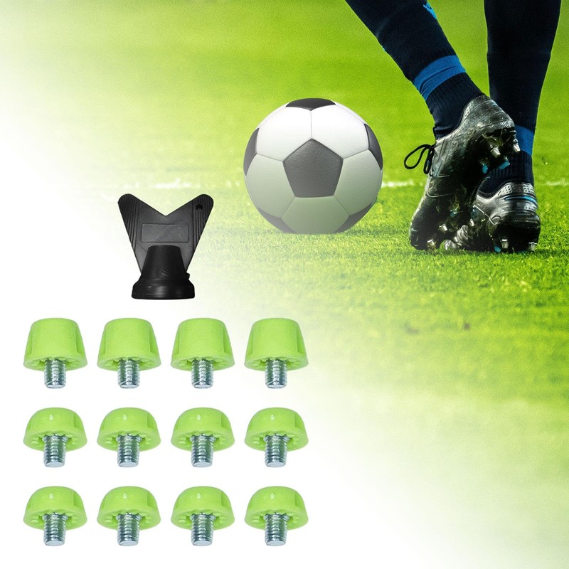 Sharplace 12 Pcs Football Boot Spikes Screw In Cleats, Green