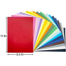 8.5x11 Cardstock 25sheets Colored Cardstock Assorted 25 Colors, 90 lb/250 gsm Card Stock Colored Paper for Cricut Machine, Card Making, Scrapbook & DIY Crafts