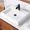 Luxier CS-021 Modern 24 in. Rectangular Bathroom Ceramic Vessel Sink