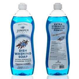 Juniper CLEAN, Dish Soap, Juniper Scent, Liquid Dish Washing Soap Squeeze Bottle 25 Fl Oz (Pack of 6)