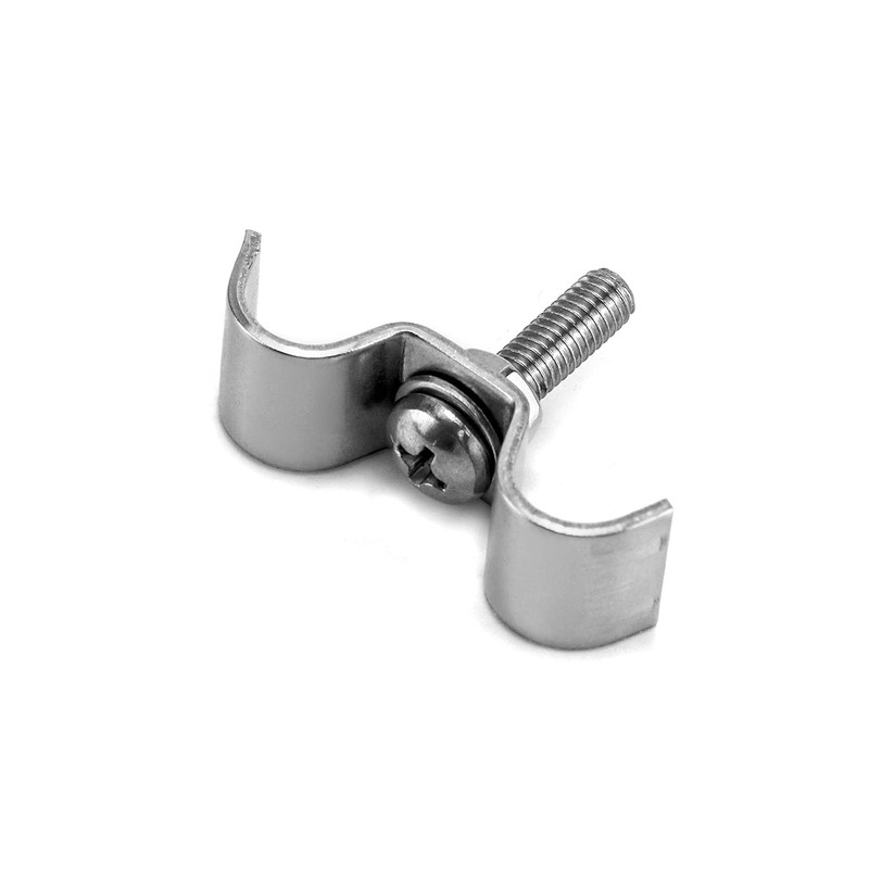 QWORK Stainless Steel Double Line Clamp, 12 Pack 3/8" Fuel