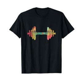 Workout Powerlifting Gifts For Men Women Colorful Dumbbell T-Shirt
