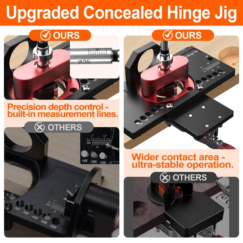 M-T Concealed Hinge Jig, 35mm Metal Cabinet door Hinge Hole