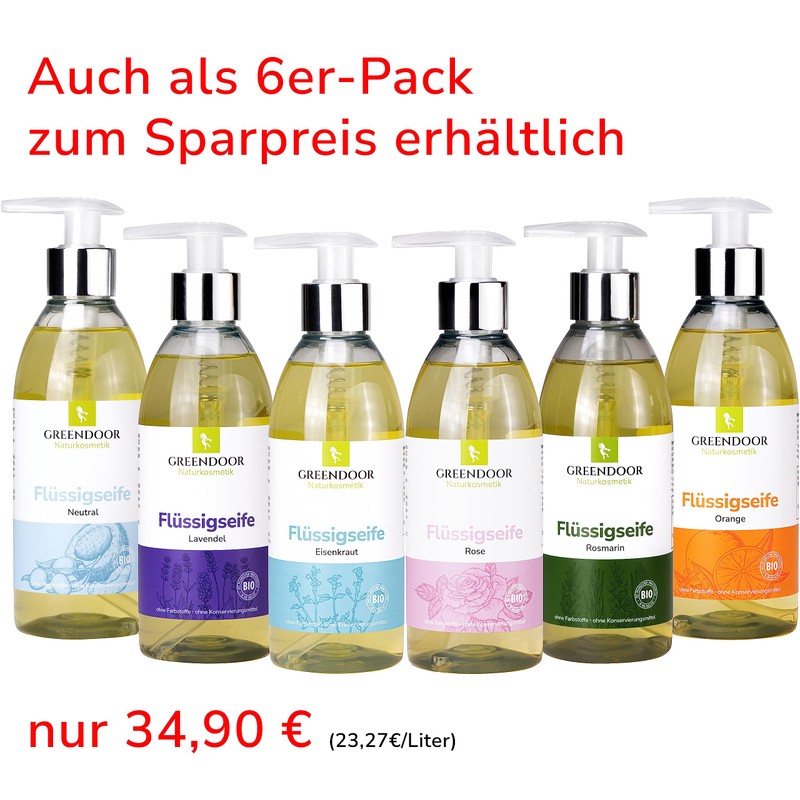 GREENDOOR Organic Liquid Soap Refill Neutral 500 ml, Vegan Soap