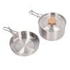 Cooking Pot and Pan Set 304 Stainless Steel Portable Camping