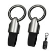 2Pcs Leather Car Key Chain Clip, Key Fob chain Rings