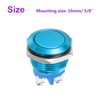 DMiotech 16mm / 5/8" Aluminium Alloy Momentary Push Button Switch
