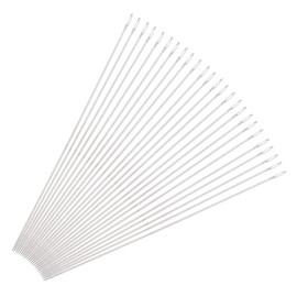 sourcing map Pack of 25 Beading Needles Fine Thin Long Straight Sewing Embroidery Threads Stainless Steel 3.15 Inch 0.02 Inch Wire Diameter