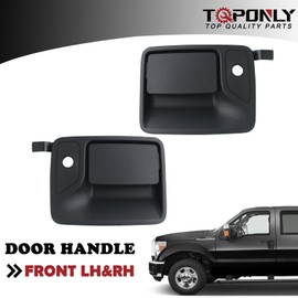 Outside Door Handle | Compatible with Ford F250 F350 Super Duty F450 F550 F650 F750 Excursion,Front Left Driver&Right Passenger Side with Key Hole | Exterior Handle Outer Door Part (Texture Black)