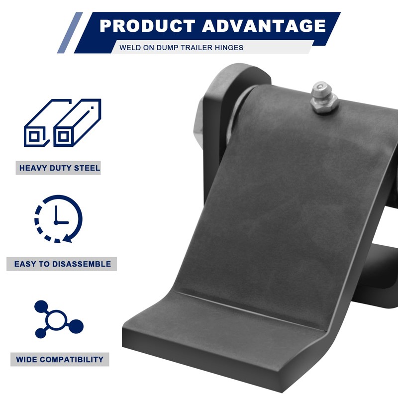 NAUTYKIKS 4 Pack Dump Trailer Hinges Weld On Heavy Duty