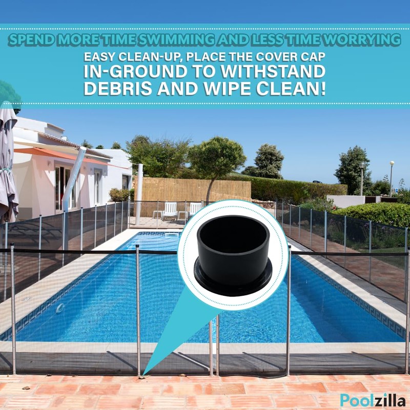 Poolzilla 25 Pack Black Pool Safety Fence Hole Cover |
