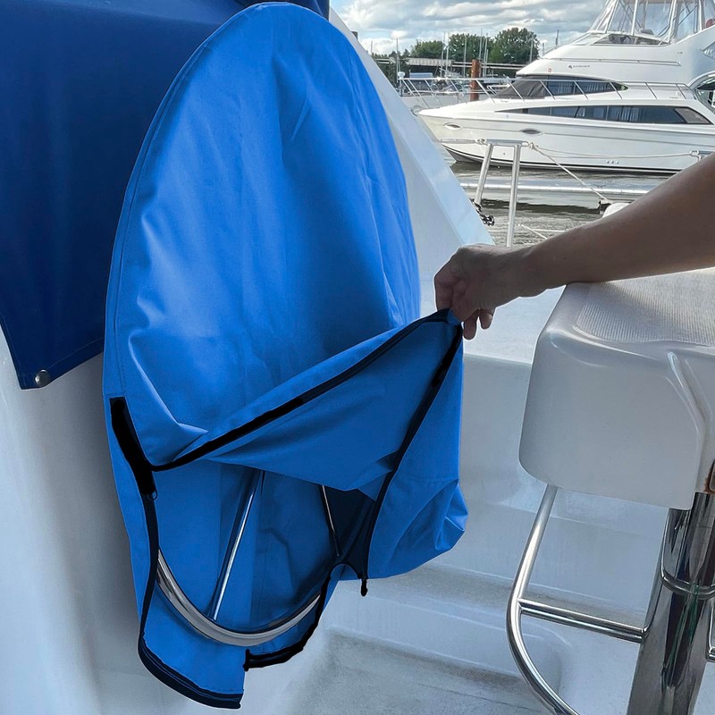 SavvyCraft Waterproof Boat Steering Wheel Covers, Heavy Duty Solution-Dyed 600D
