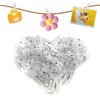 100 Pcs Mini Clear Pegs Tiny Little Photo Clips 35mm
