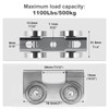 Trolley Assembly,Upgraded Load and Stable 4 Wheel Light Duty for