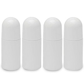 FangBoJie 4 Stück Deoroller Zum Befüllen, Roll On Flaschen Flasche Leer, Roller Flaschen Nachfüllbare Roll-On Deo-Flaschen Kunststoff, für Ätherische Duft Öle, Parfüm, Hautpflegeprodukte (50ml)
