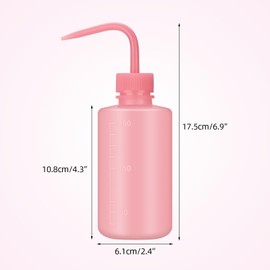 Tattoo Wash Bottle, ATOMUS 2pcs 250ml Pink Water Squirt Bottle Succulent Watering, Safety Rinse Bottle Watering Tools, Economy Plastic Squeeze Washing Bottle for Medical Lab, Tattoo Supplies