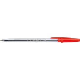 Q-CONNECT Classic Ballpoint Pens, Red, Line Width 0.5 mm, Lightfast Ink, Pack of 50, for Office, Home and School