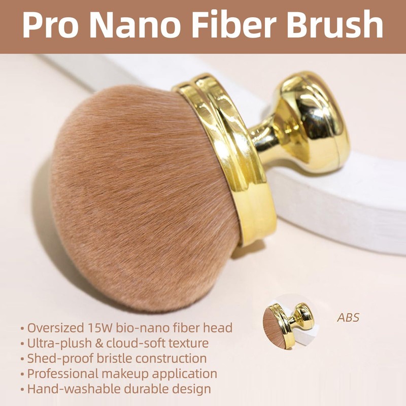 HAPPOW Large Self Tanning Brush, Gold Oval Body Makeup Tan