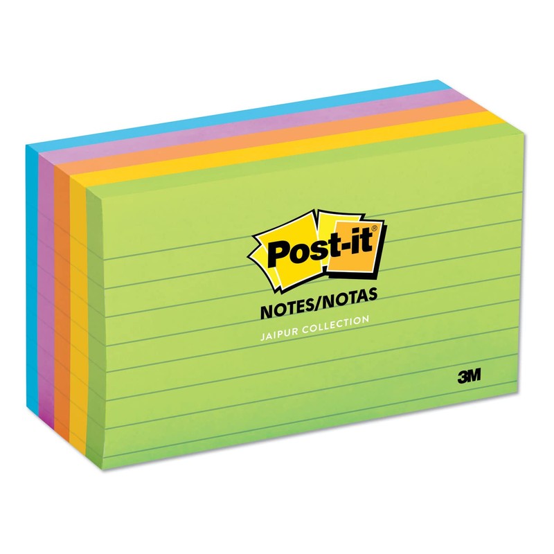 Post-it Notes, 3 in x 5 in, 5 Lined Sticky