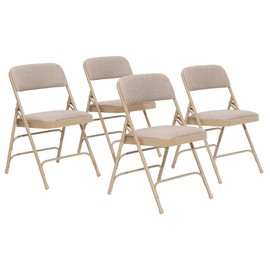 National Public Seating, 2300 Series Fabric Folding Chair, Primary Color Beige, Included (qty.) 4, Seating Type Folding Chair, Model# 2301