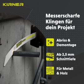 KIRNER Reciprocating Saw Blades Metal & Wood 150 mm [Effortless Cut in Wood and Metal] Pack of 10 Universal Reciprocating Saw Blades Metal Reciprocating Saw Blades with Universal Attachment from 2.5