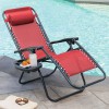 Unbranded Zero Gravity Chair Outdoor Foldable Lounge Chairs Adjustable Pillow