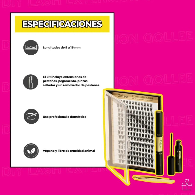 Pestañas Diy Golle Para Colocar En Casa Lash Extension Kit