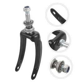 FOMIYES 2pcs Wheelchair Front Fork Accessories Wheelchair Part Wheelchair Supplies Bracket for Wheelchair Wheel Bracket Wheelchair Accessory Drive Wheelchair Replacement Parts Black Metal