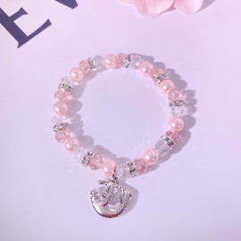 GIAYIER Sloth Charm Bracelet - Pink Crystal Amethyst Beads - Sloth Lover Gifts - Never Forget How Happier You Are