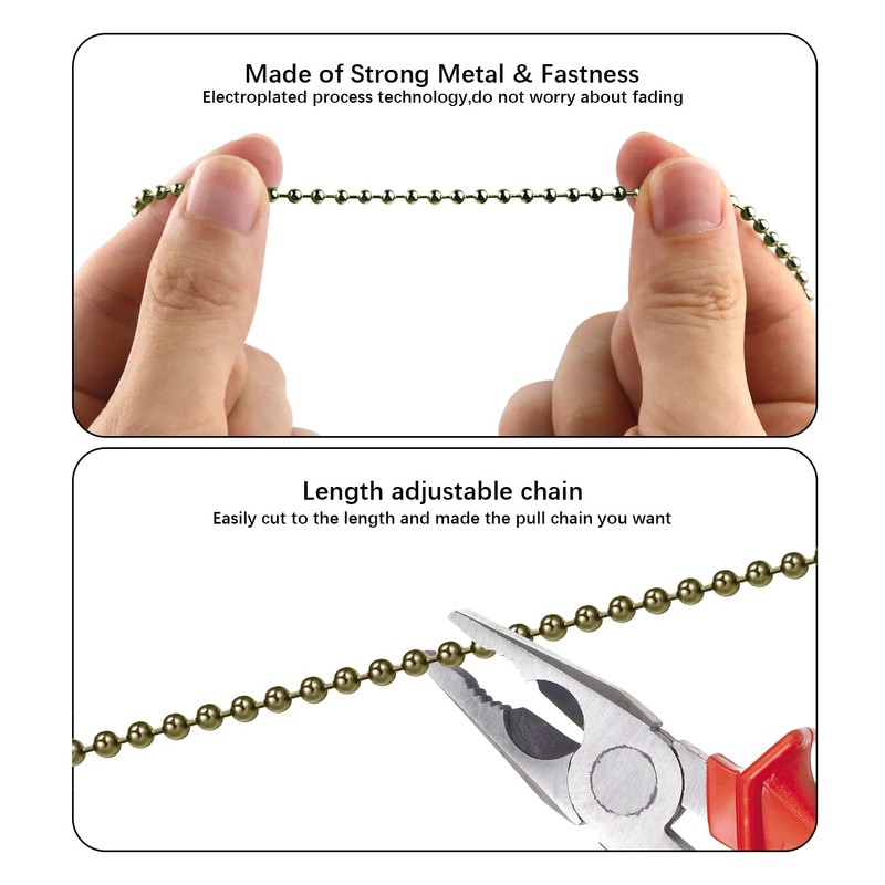 Dotlite Bronze Ceiling Fan Pull Chain Set, Decorative Pull Chain