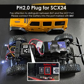 URGENEX 7.4V Lipo Battery 2S 30C 900mAh Rechargeable Lipo Battery with PH2.0 Plug Compatible with Most 1/10, 1/16, 1/18, 1/24 Scale RC Cars Trucks