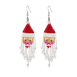 2022 Christmas Earrings Santa Beaded Drop Earrings Dangle Earrings For Women