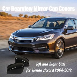 Tapas de Espejo Retrovisor de Coche para Accord 2008-2012, 1 par de Tapas de Espejo de Puerta Negras, Tapas de Espejo Lateral Izquierdo Derecho, Antiarañazos, Fácil de Instalar