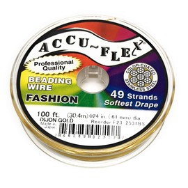 Accuflex Gold Beading Wire .024 Inch 49 Strand 100 Feet